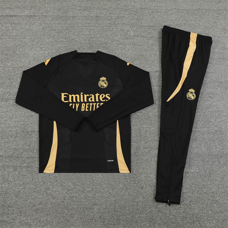Real Madrid  24/25 KIDS  Long sleeves  half-zip training suit Top + pants