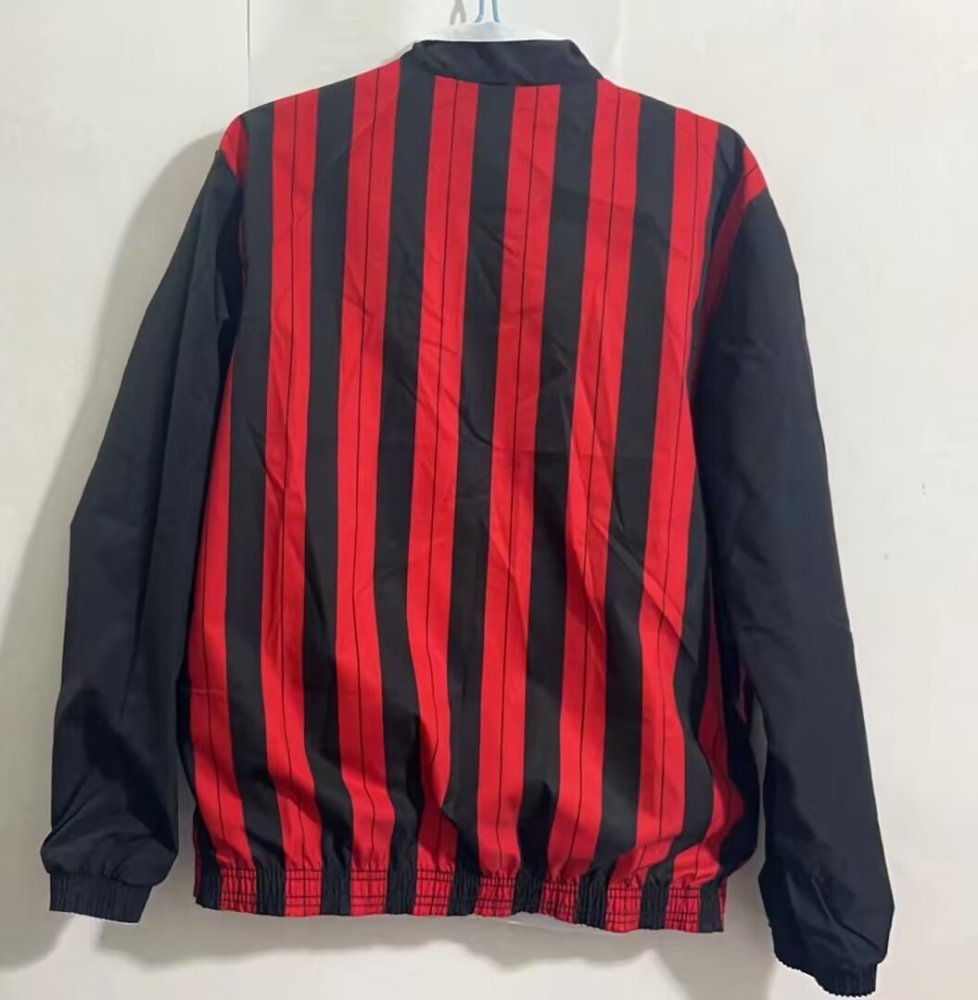 AC Milan 2024 Trench Coat Reversible Long sleeves zipper Windbreaker