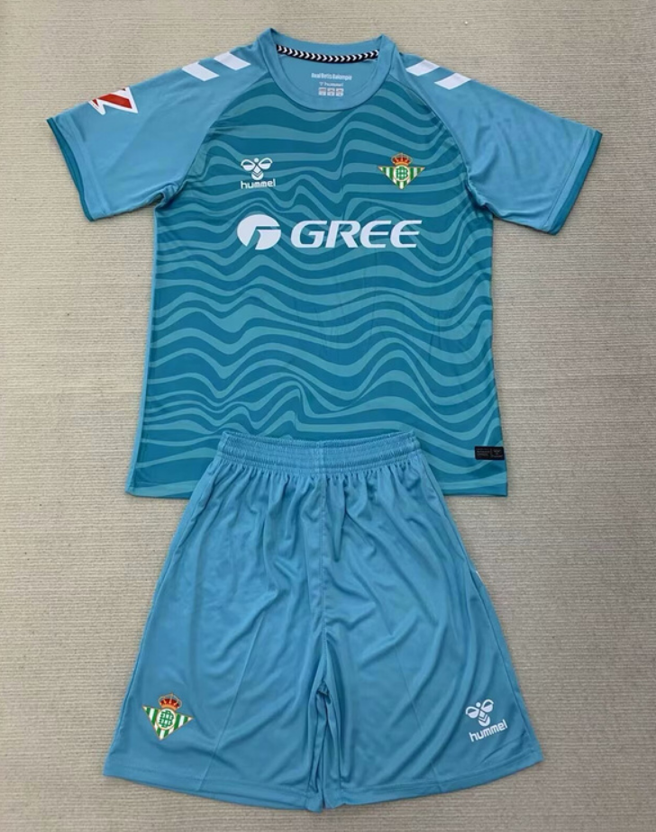 Real Betis 24-25 Goalkeeper Kids Soccer Jerseys kit