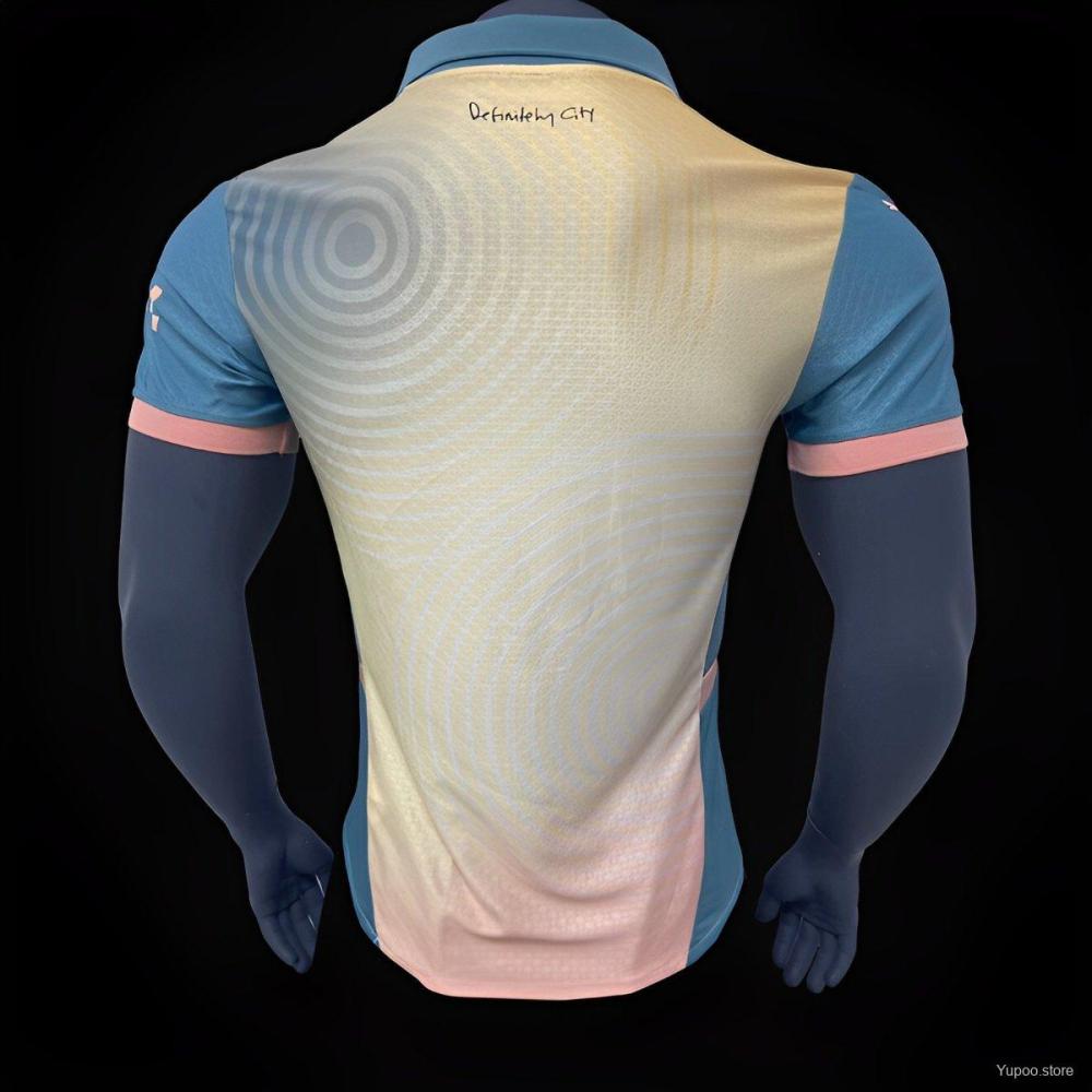 Manchester City 24/25 Gallagher White Fourth Jersey-Player Version