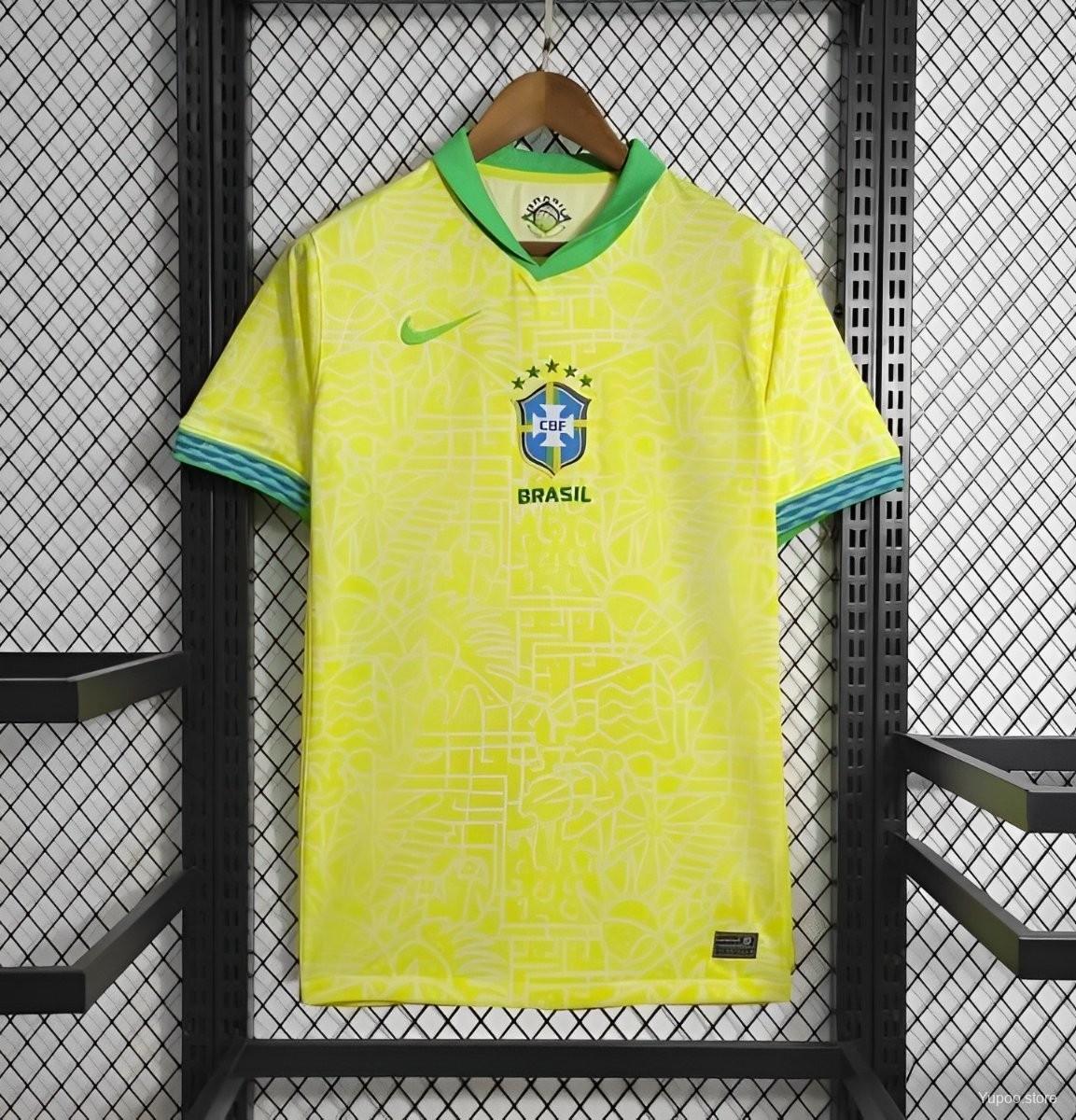 Brazil  2024 Home Jersey- Fans Version