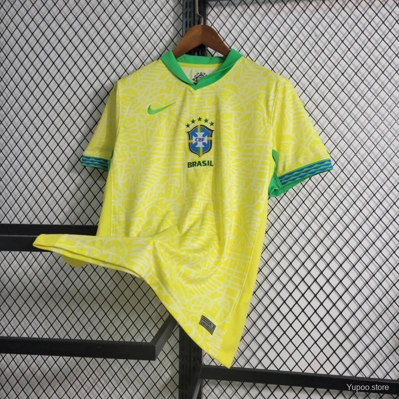 Brazil  2024 Home Jersey- Fans Version