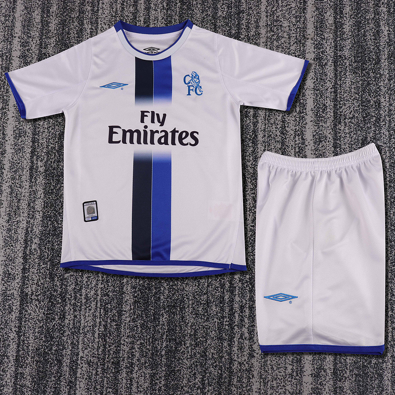 Chelsea 2003 Away Kids Retro Kit Jersey