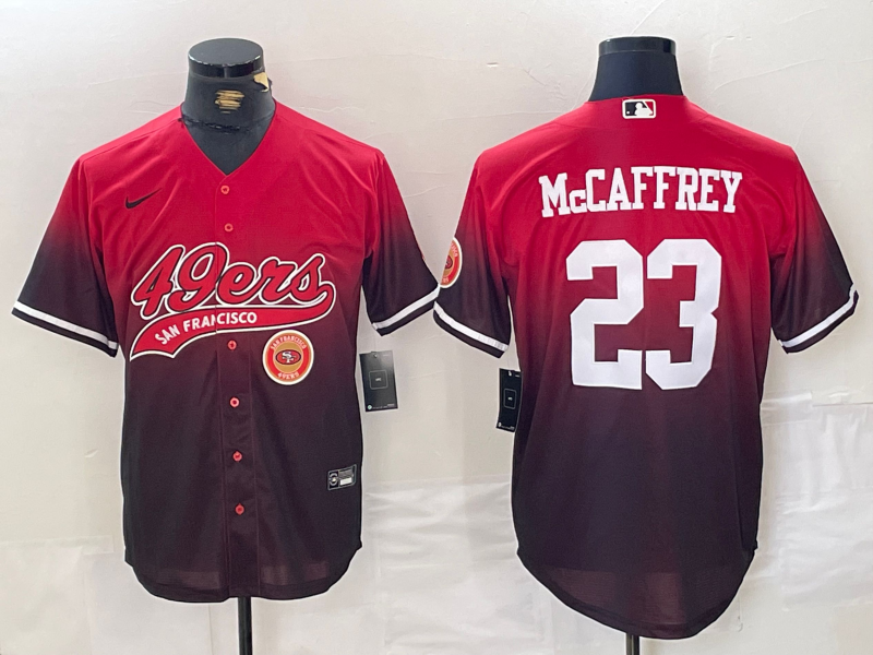 NFL 49ers City Royals McCAFFREY No. 23  baseball uniform