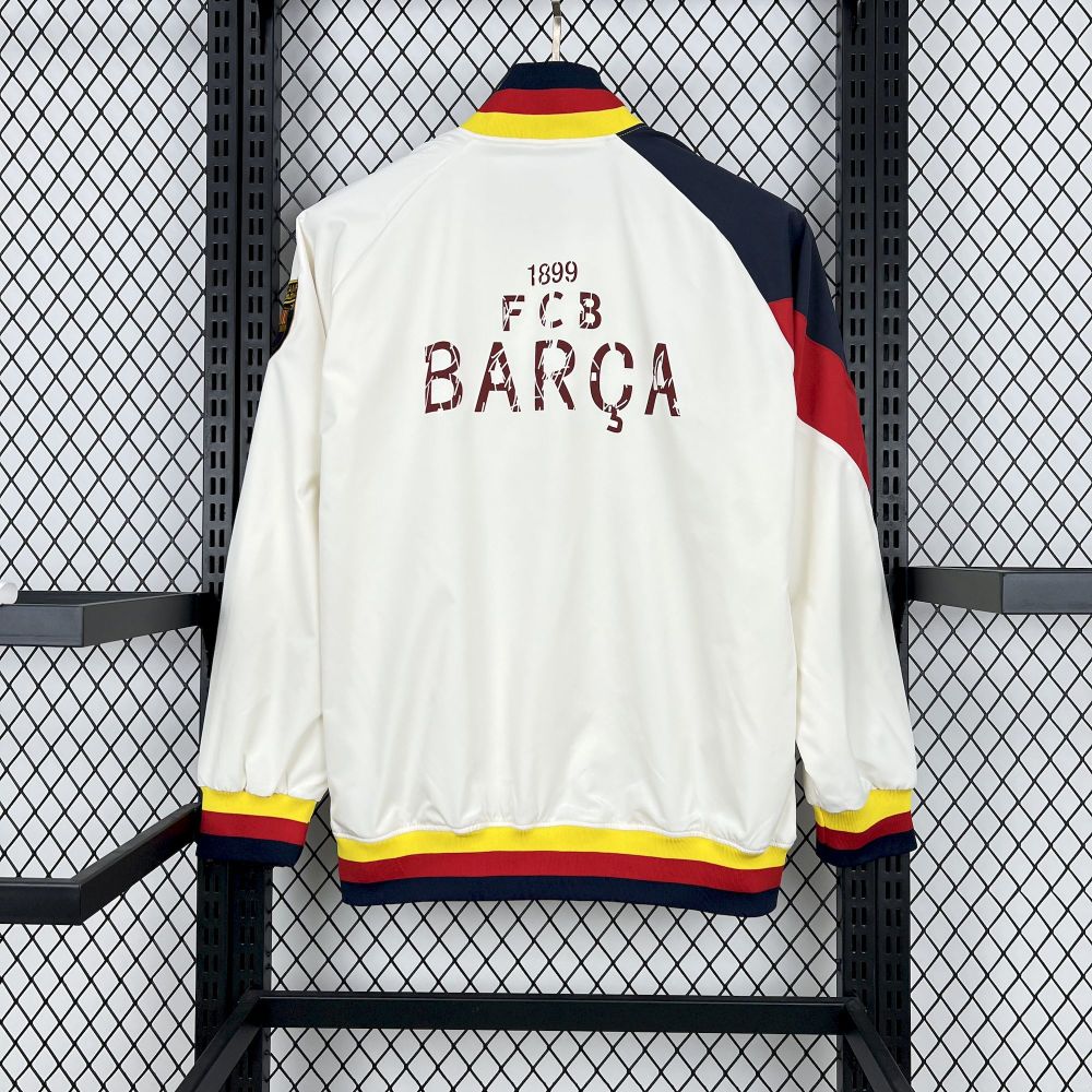 Barcelona 94-95 Retro Long sleeves zipper Windbreaker
