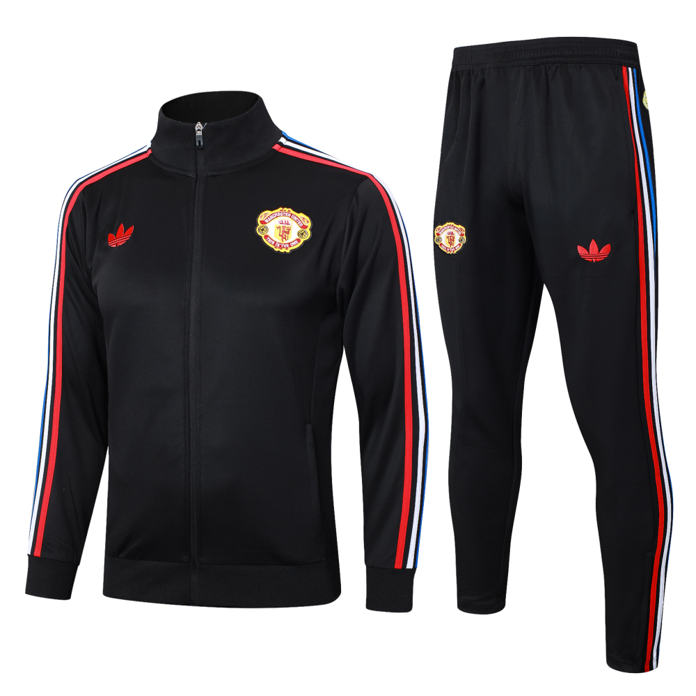 Manchester United 24-25 kids Long Zipper Training Jersey  top + pants