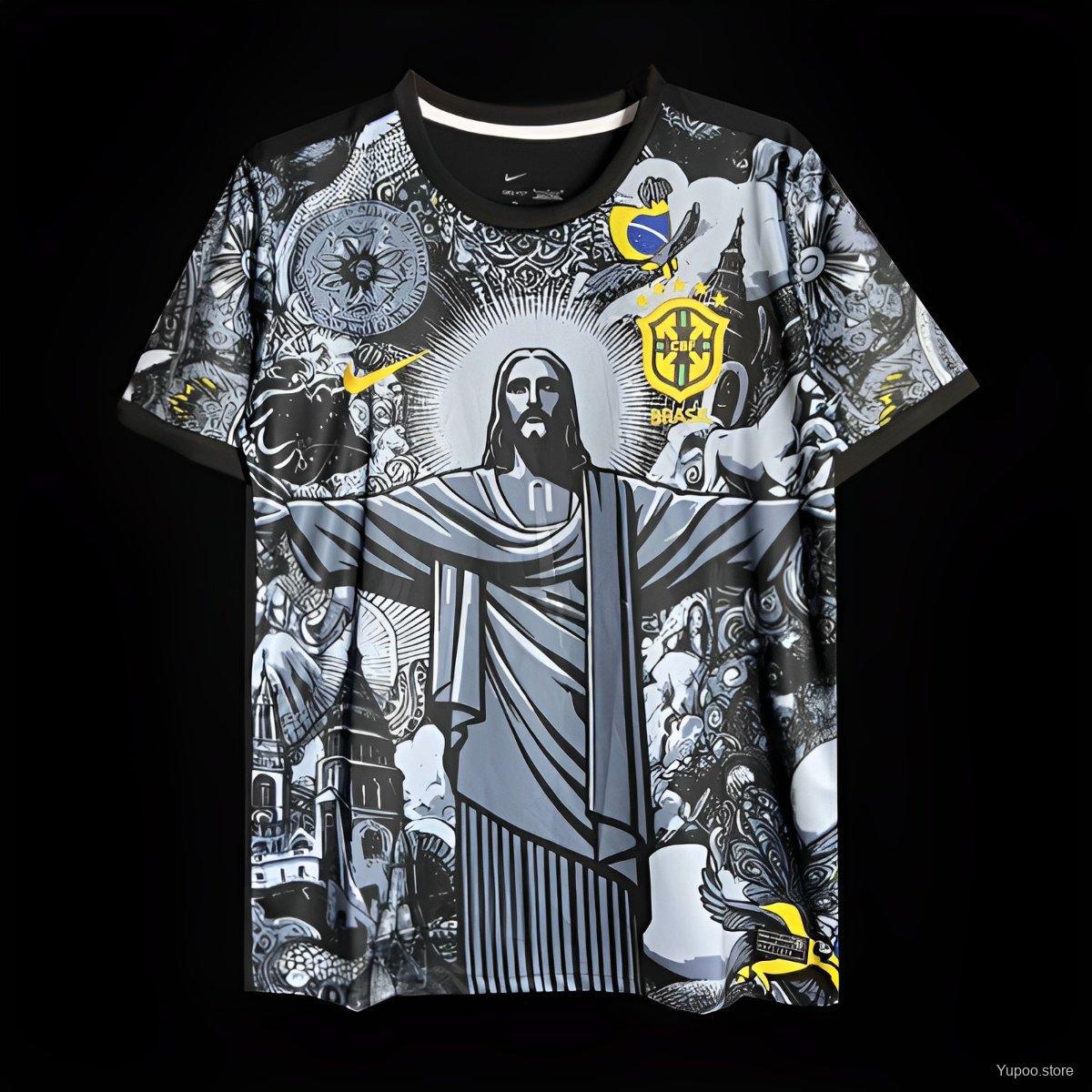 Brazil 2024  Copa America Black Goalkeeper Jersey- Fans Version