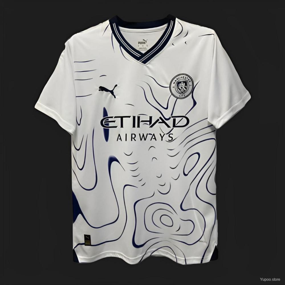 Manchester City 24/25 Away White Jersey- Fans Version