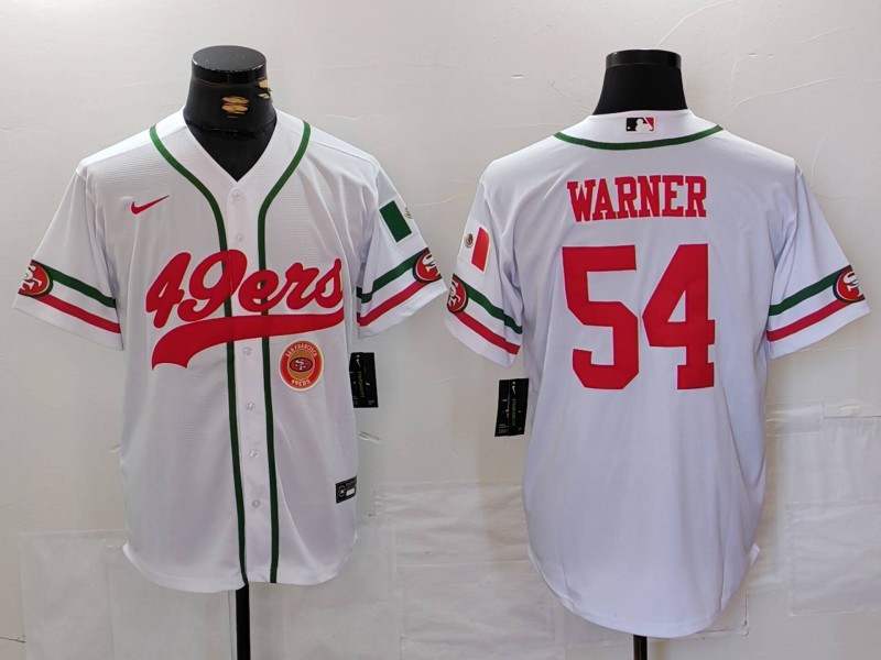 NFL 49ers City Royals WARNER No. 54  baseball uniform