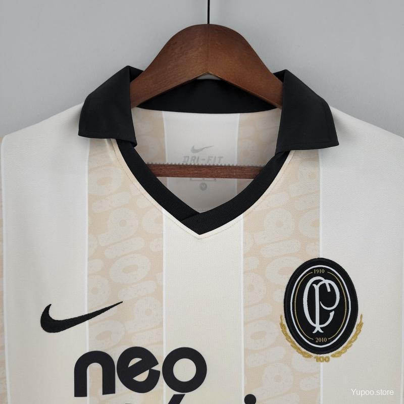 Corinthians Retro 2010 100th Anniversary Beige Soccer Jersey