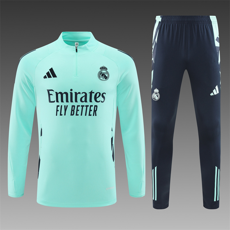 Real Madrid  24/25 Adults  Long sleeves  half-zip training suit Top + pants