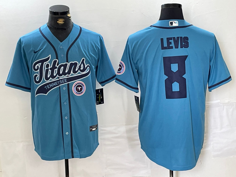 NFL Titans City Royals LEVIS No. 8  baseball uniform
