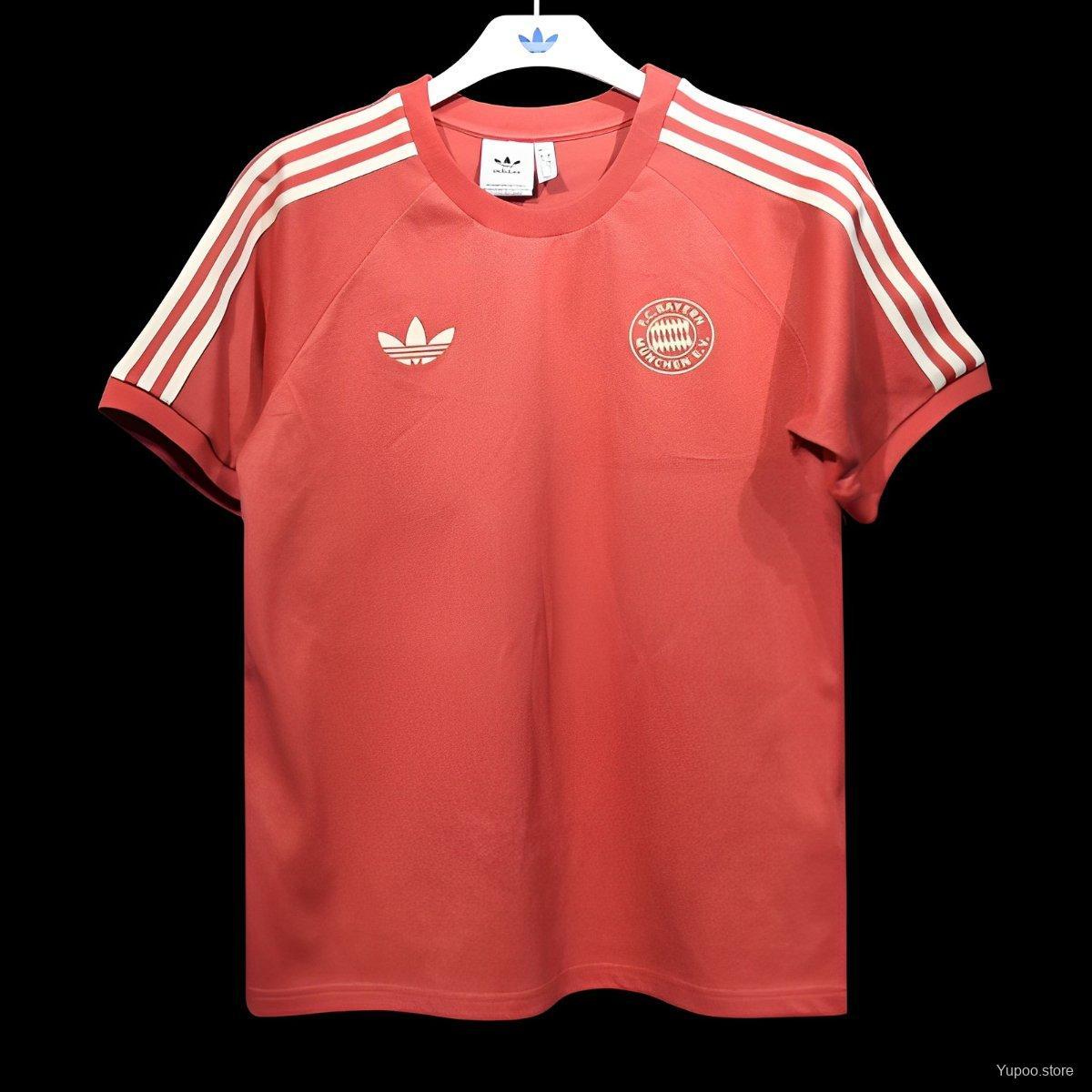 Bayern Munich 24/25 Adidas Originals Red Cotton Jersey- Fans Version