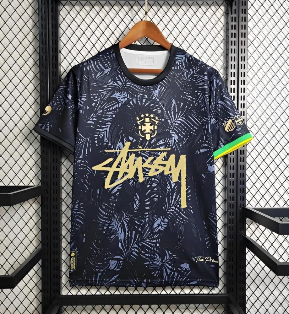 Brazil 24/25 x Stussy Black Special Jersey- Fans Version