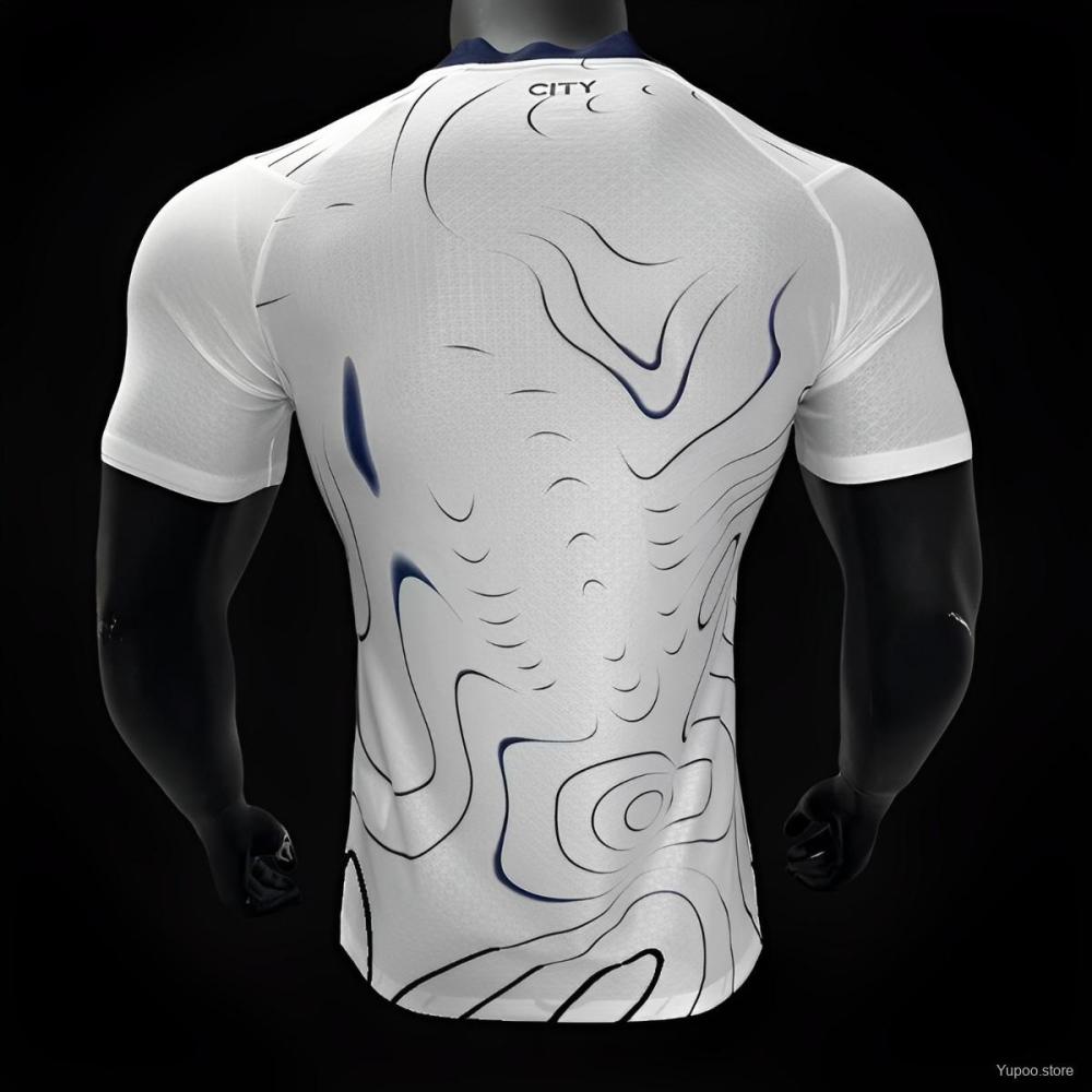 Manchester City 24/25 Away White Jersey-Player Version