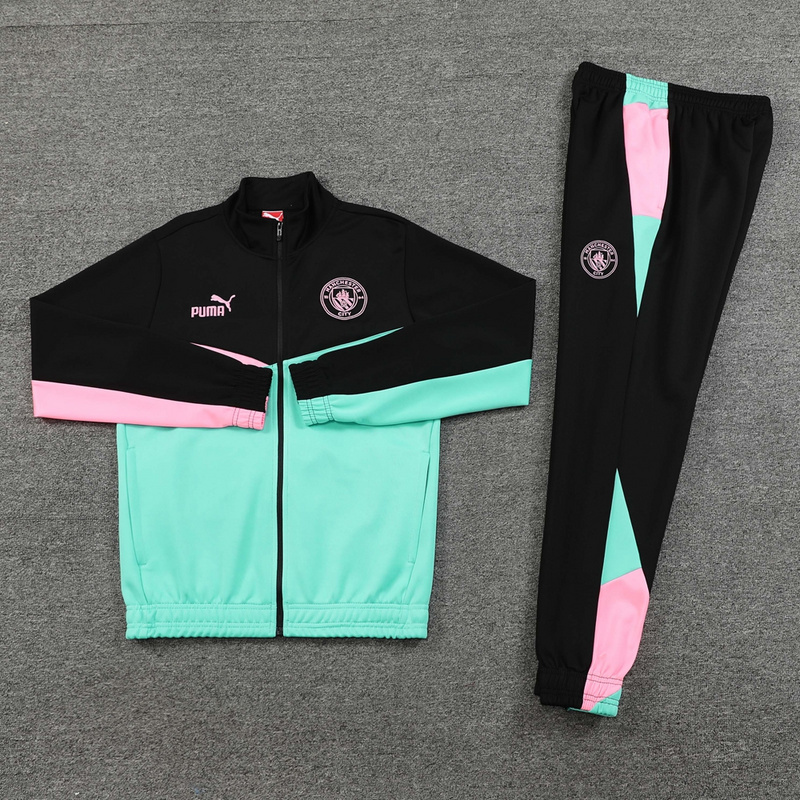 Manchester City 24-25 KIDS Long Zipper Training Jersey top + pants