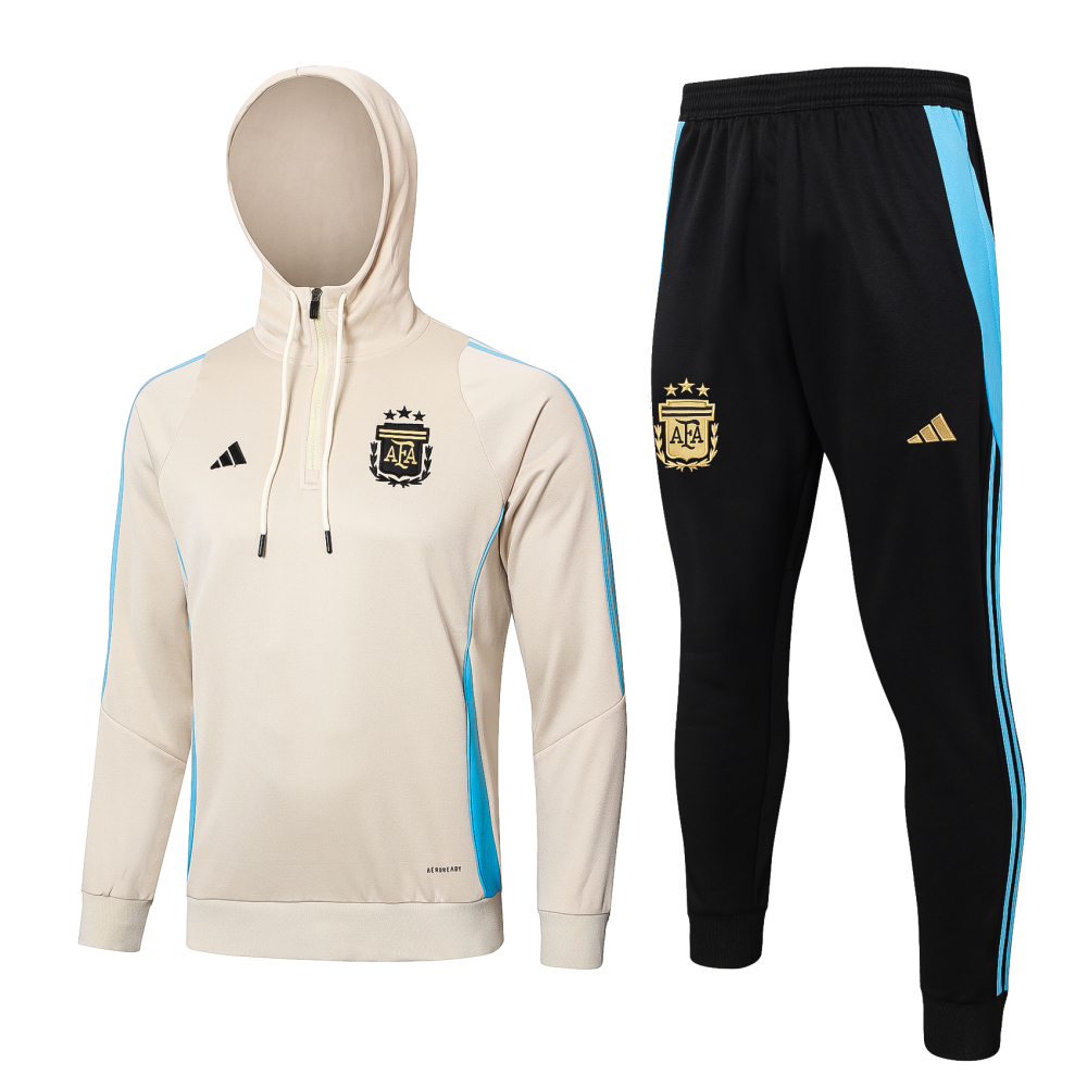 Argentina 24/25 adult outerwear, half zipper and hat, training suit top+pants