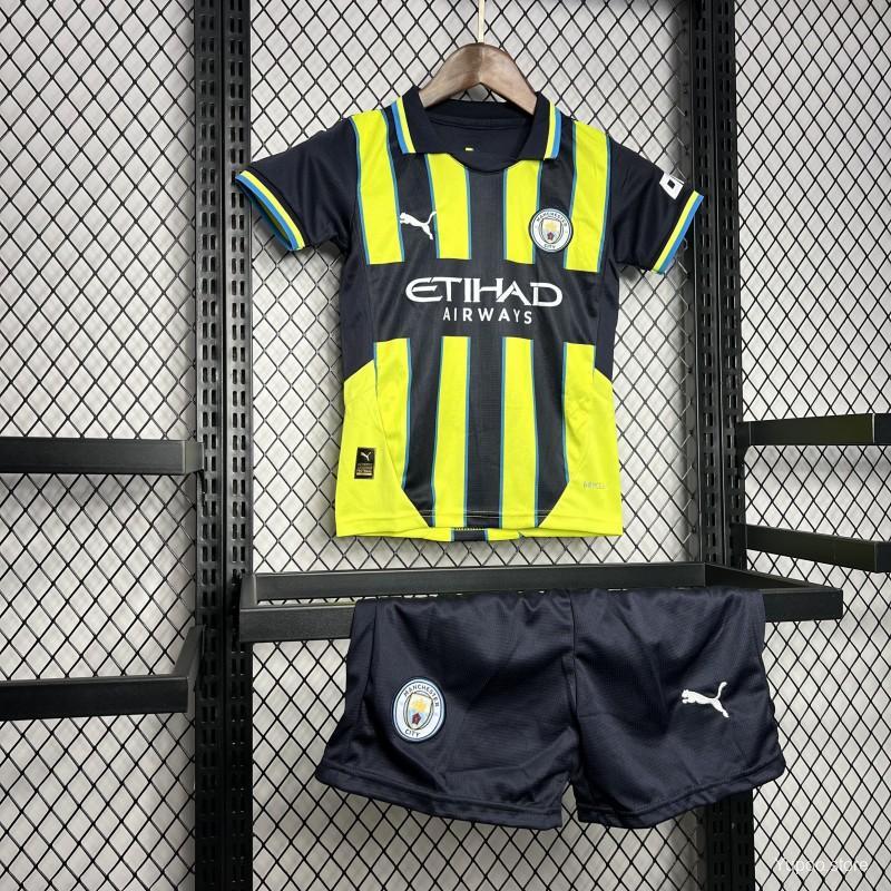 Manchester City 24/25 Kids Away  Jersey Top + pants