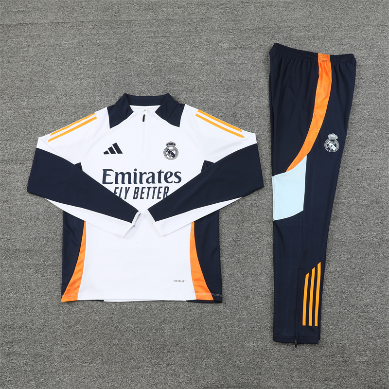 Real Madrid  24/25 Adults  Long sleeves  half-zip training suit Top + pants