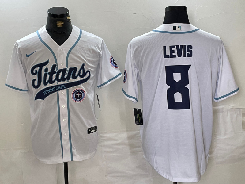 NFL Titans City Royals LEVIS No. 8  baseball uniform