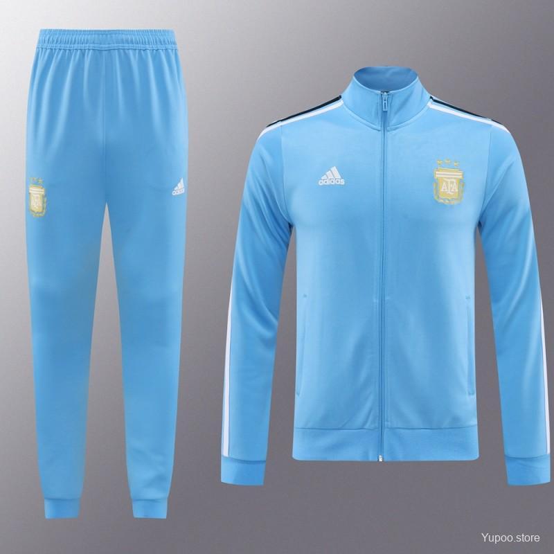 Argentina 24/25 Adults Long Zipper Training Jersey top + pants