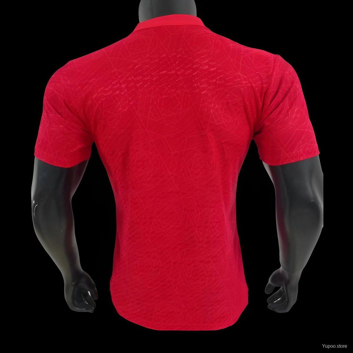 Manchester United 24/25 Red Polo Jersey-Player Version