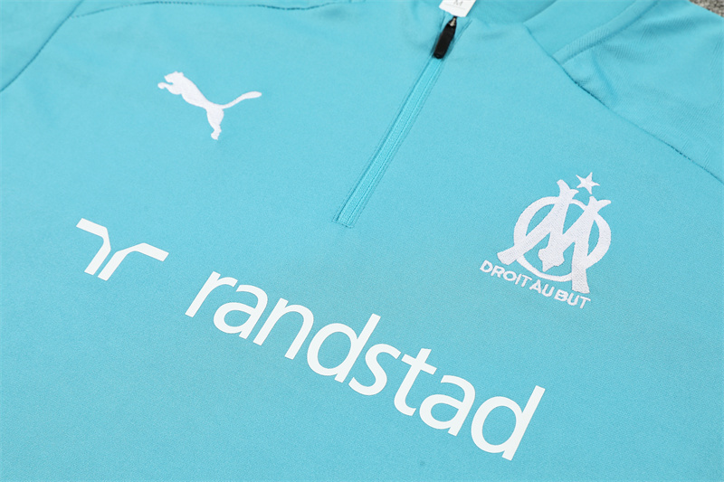 Olympique Marseille  24/25 KIDS Long sleeves half-zip training suit Top + pants