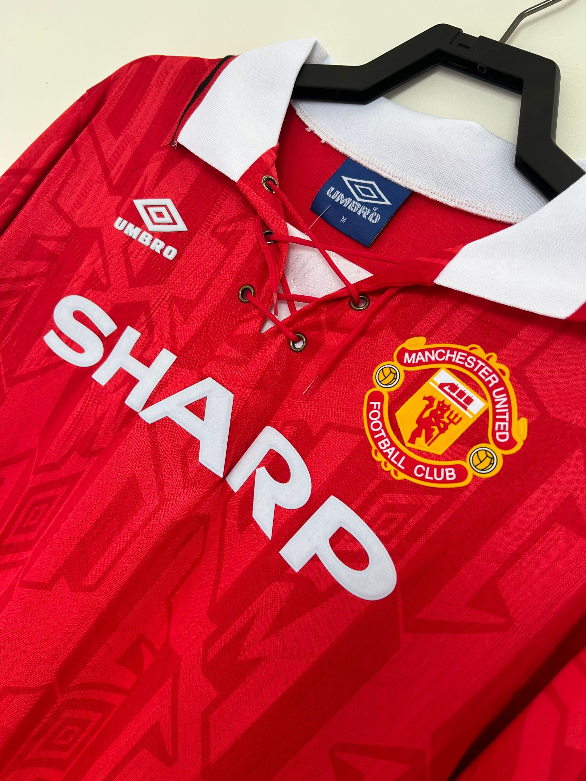 Manchester United Retro 1992-1994 season long home jersey