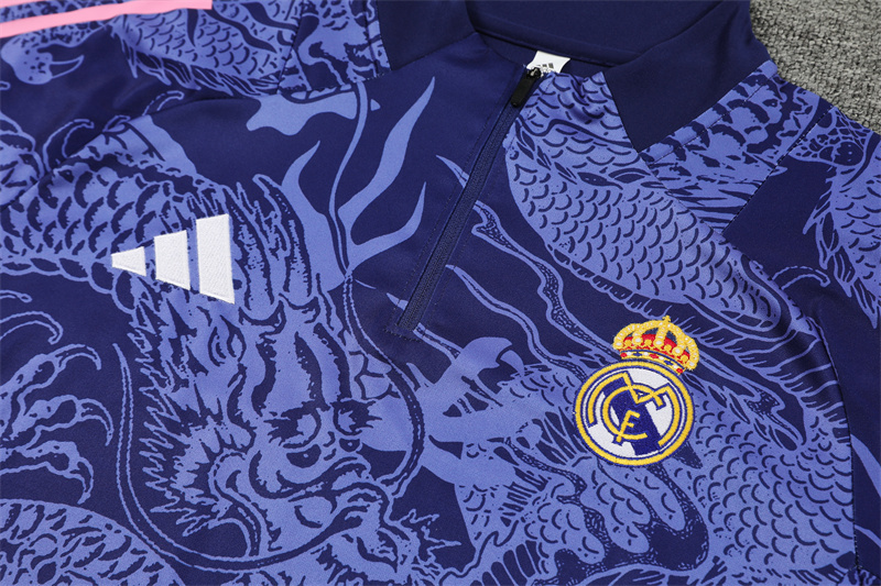 Real Madrid  24/25 KIDS  Long sleeves  half-zip training suit Top + pants