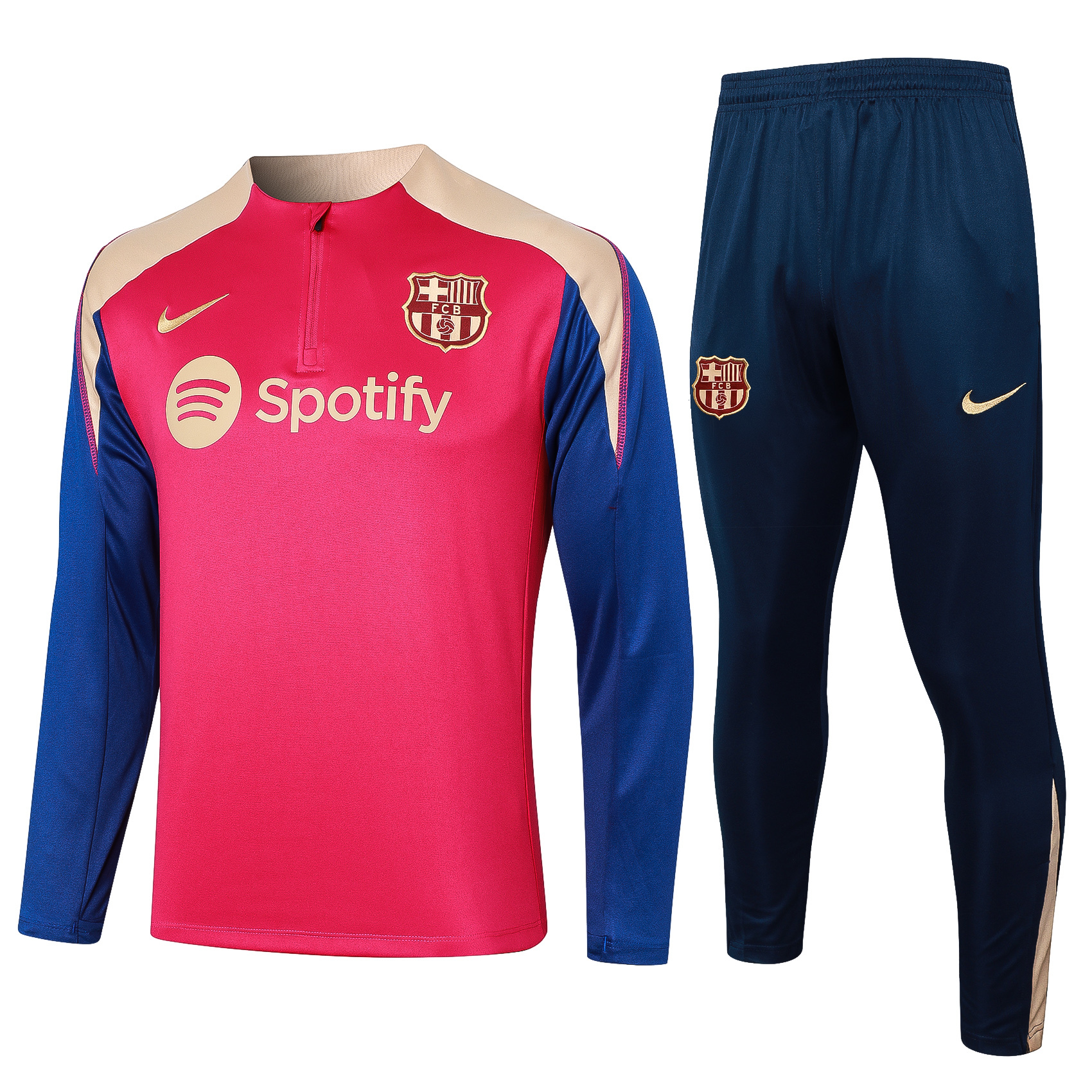 Barcelona 24/25 Adults  Long sleeves half-zip training suit Top + pants