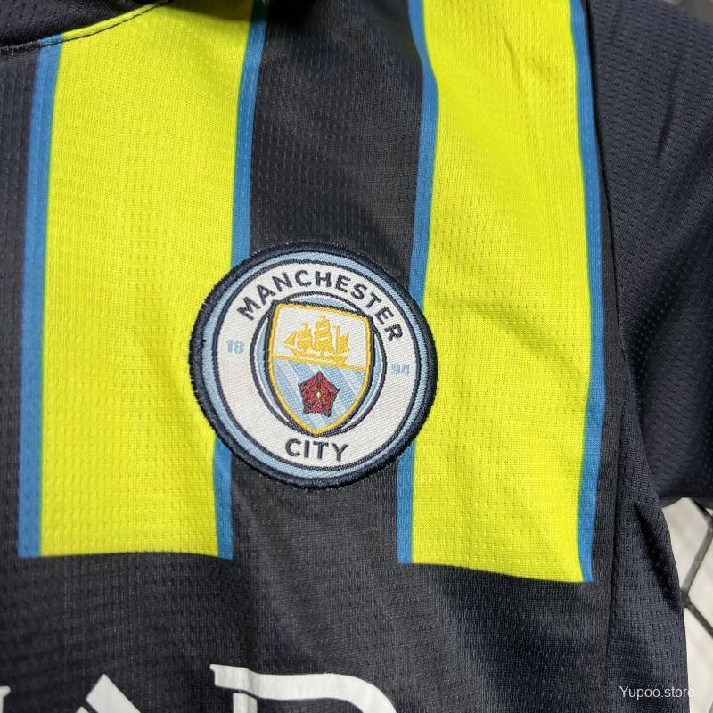 Manchester City 24/25 Kids Away  Jersey Top + pants