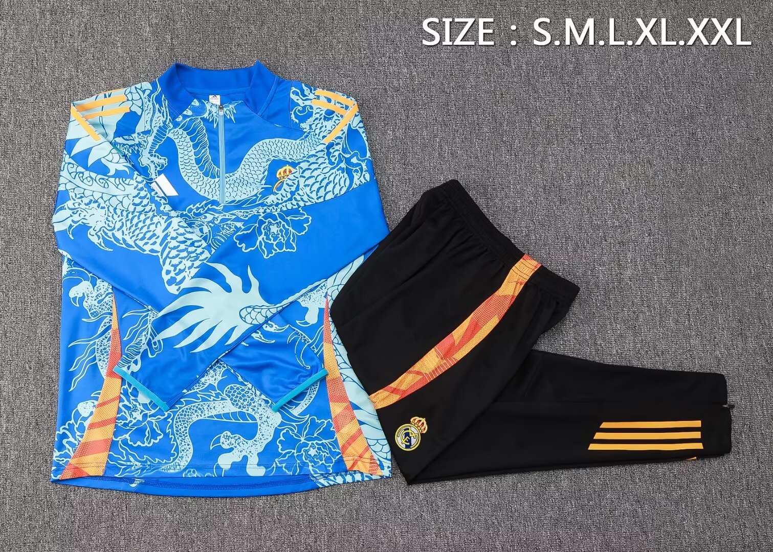 Real Madrid  24/25 Adults  Long sleeves  half-zip training suit Top + pants