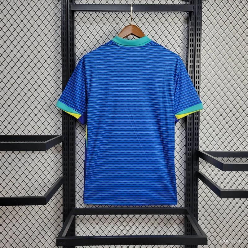 Brazil  2024 Away Blue Jersey-Fans Version