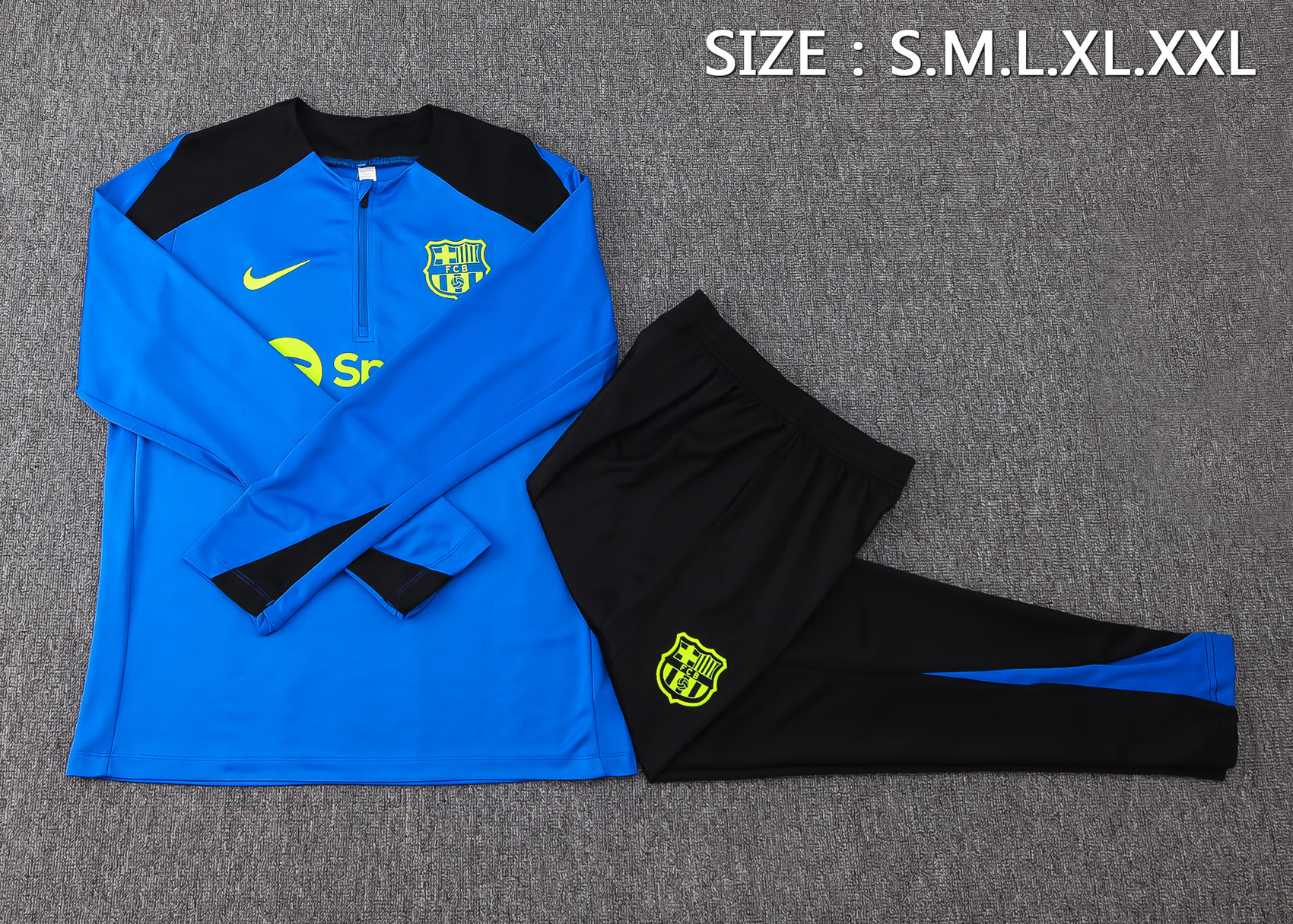Barcelona 24/25 Adults  Long sleeves half-zip training suit Top + pants