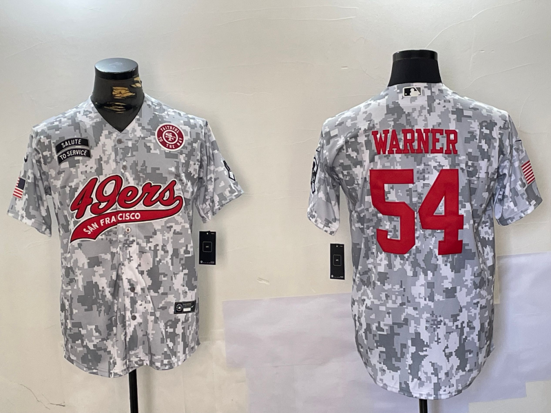NFL 49ers City Royals WARNER No. 54  baseball uniform