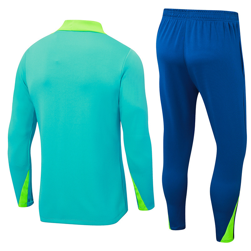 Brazil 24/25 KIDS long sleeved half zip training suit with top and pants