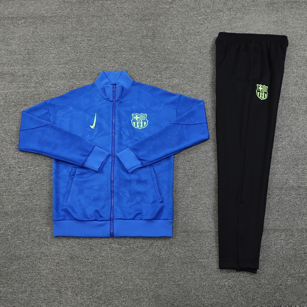 24-25 Barcelona Multicolor Blue Full-Zip Tracksuit Jersey  top + pants