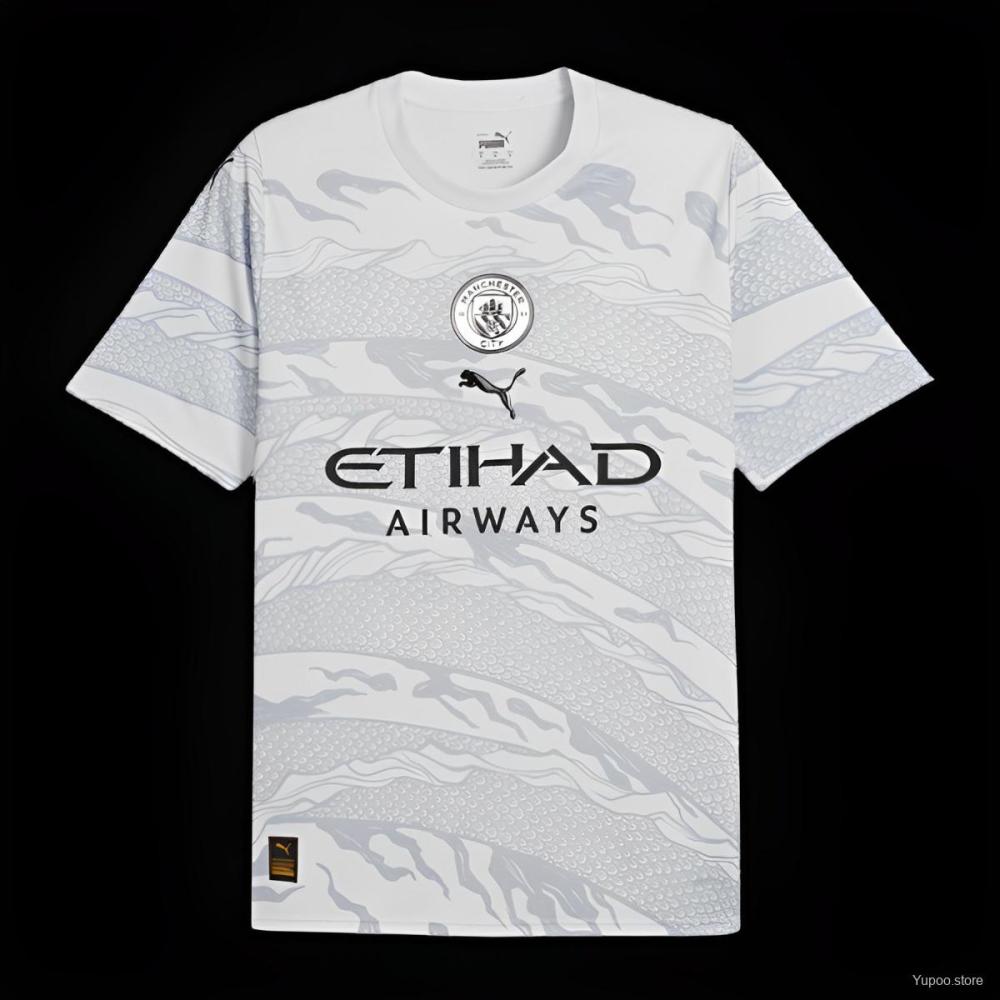 Manchester City 24/25 Dragon White Jersey- Fans Version