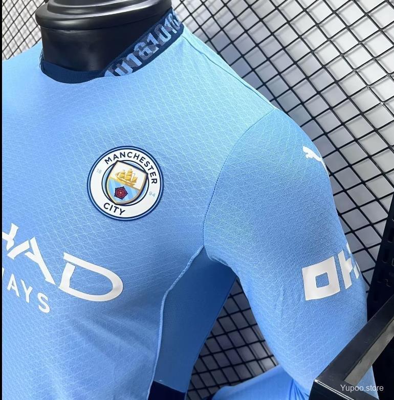 Manchester City 24/25 Home Long Sleeve Jersey Player Version