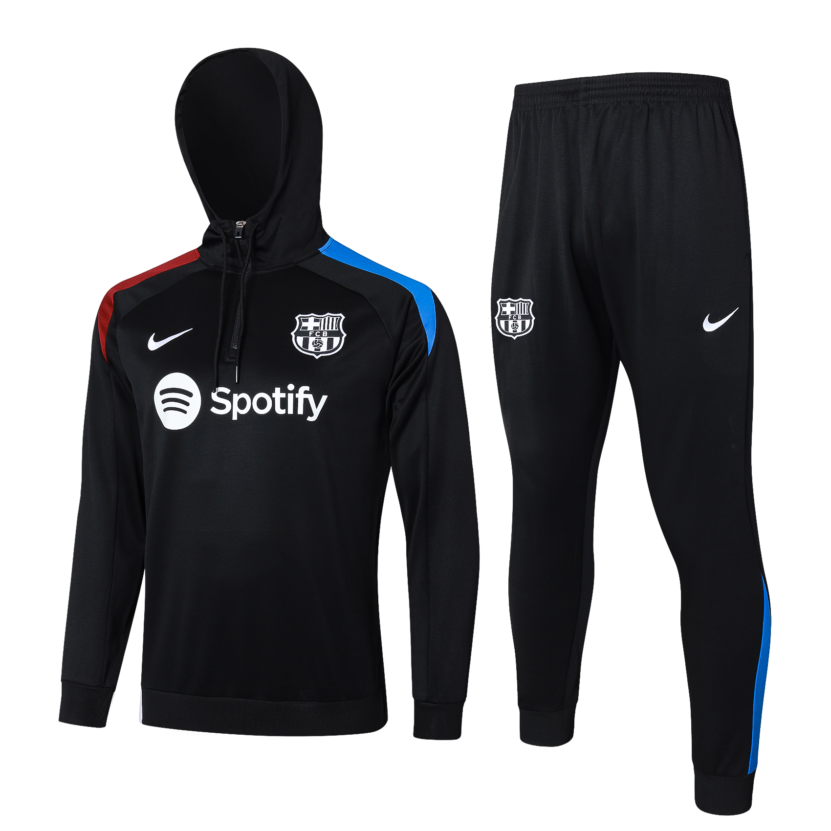 Barcelona 24/25 Adults Long sleeves half-zip cap training suit Top + pants