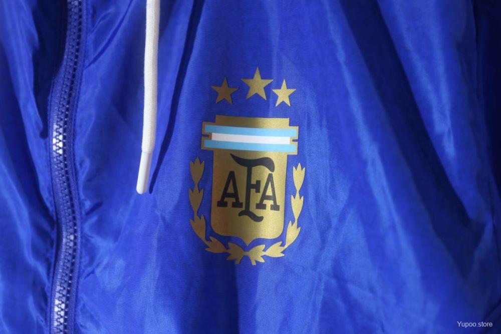 Argentina 2024 Blue Long sleeves zipper Windbreaker