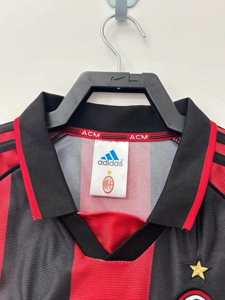 AC Milan Retro 1998-1999 season home jersey