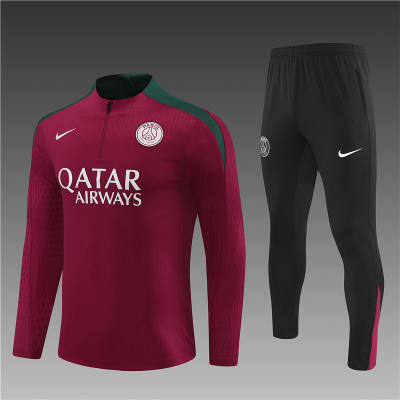 PSG  24/25 kids  Long sleeves half-zip training suit Top + pants