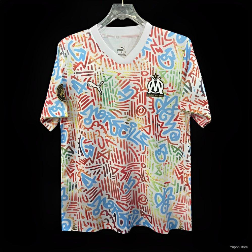 Olympique Marseille 24/25 FANS Africa White Special Pre-Match Jersey