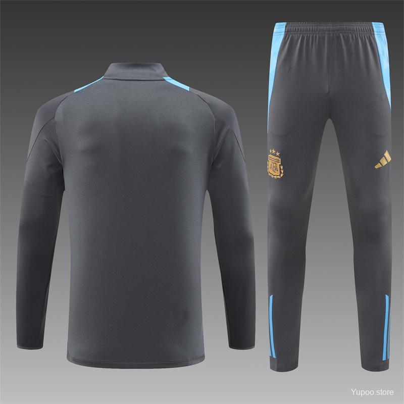 Argentina 24-25 adult long sleeved half zip training suit with top and pants