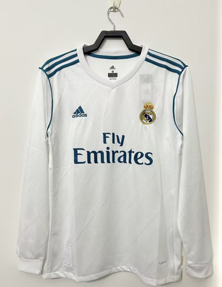 Real Madrid  Retro long sleeves 2017-2018  home jersey