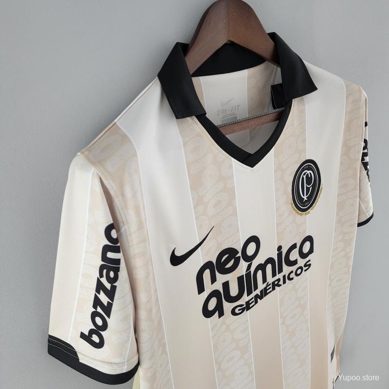 Corinthians Retro 2010 100th Anniversary Beige Soccer Jersey
