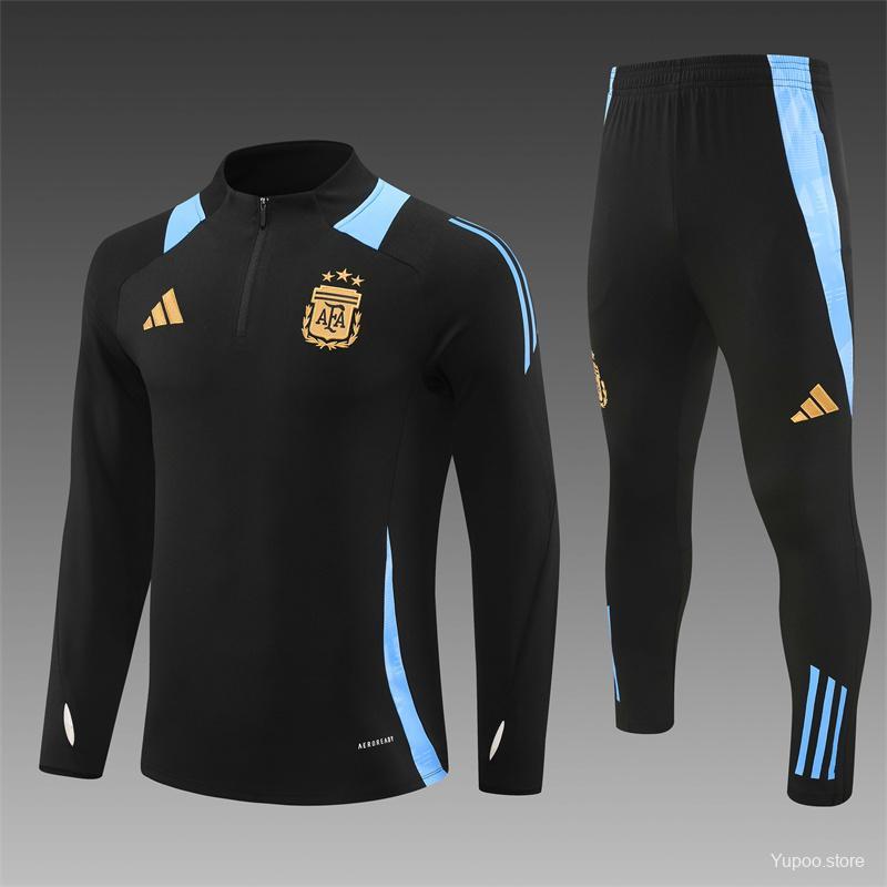 Argentina 24-25 adult long sleeved half zip training suit with top and pants