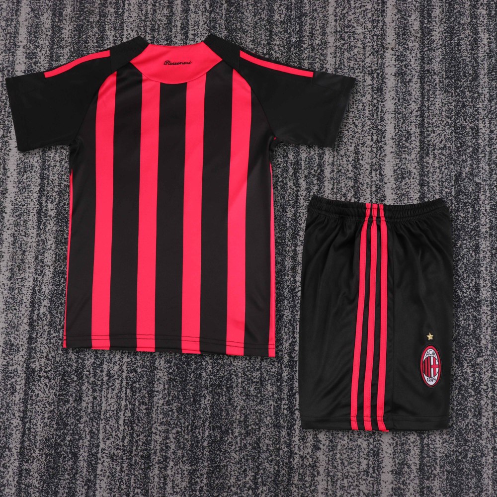 08-09 AC Milan Home Kids Retro Kit.