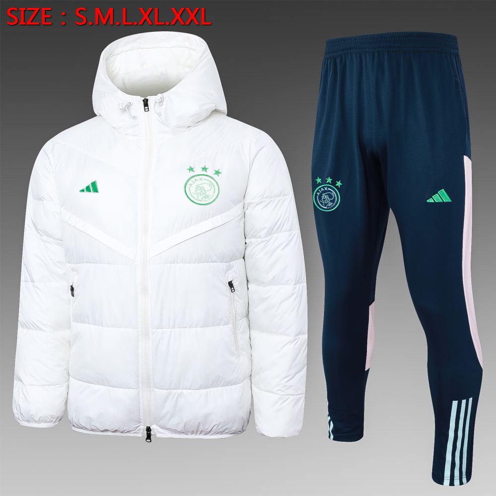 23-24 Ajax white cotton jacket.